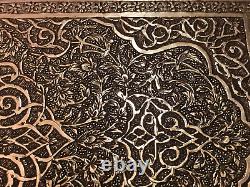 Splendid Antique Box or Case Made Entirely of Solid Persian Silver