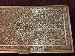 Splendid Antique Box or Case Made Entirely of Solid Persian Silver