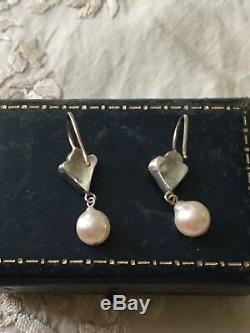 Splendid Earrings Doreilles Old Gold, Silver, Diamond, Pearl Baroque