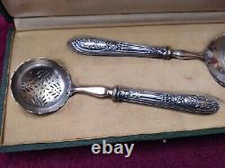 Spoon for cream and 1 solid silver minerva hallmarked sugar caster - Antique