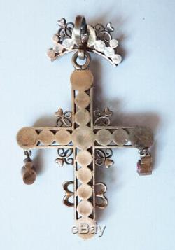 Sterling Silver Pendant Cross Regional Jewel Provence Old Silver Cross