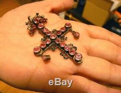 Sterling Silver Pendant Cross Regional Jewel Provence Old Silver Cross