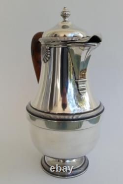 Sublime Antique Coffee and Tea Pot in Solid Silver by Silversmith Savary & Sons