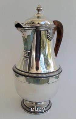 Sublime Antique Coffee and Tea Pot in Solid Silver by Silversmith Savary & Sons
