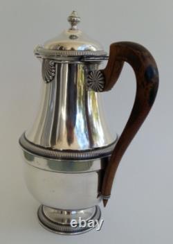 Sublime Antique Coffee and Tea Pot in Solid Silver by Silversmith Savary & Sons