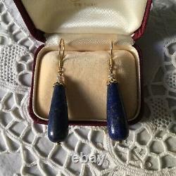 Sublime Old Loops Doreilles Lapis, Pearl Fine, Vermeil Massive Silver