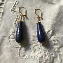 Sublime Old Loops Doreilles Lapis, Pearl Fine, Vermeil Massive Silver