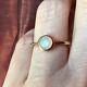 Sublime Old Ring In Vermeil Rose Gold / Silver, Natural Opal