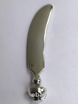 Sublime RARE antique PUIFORCAT solid silver fountain pen with telephone dial turn.