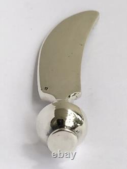 Sublime RARE antique PUIFORCAT solid silver fountain pen with telephone dial turn.