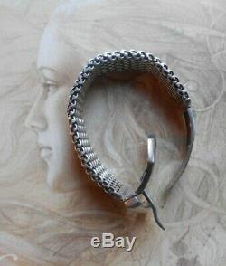 Sumptuous Old Couture Bracelet Solid Style Vintage Silver H (95.5 G)