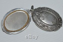 Super Small Mirror Elegant Necklace Of Napoleon III Silver Nineteenth Ancient Jewel