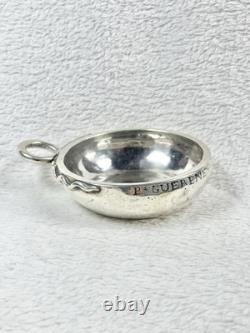 Superb Ancient Large Wine Taster from the 18th Century with Serpent Handle in Solid Silver