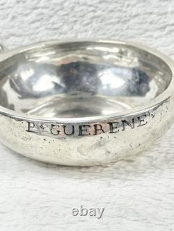 Superb Ancient Large Wine Taster from the 18th Century with Serpent Handle in Solid Silver