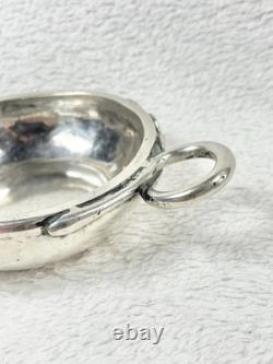 Superb Ancient Large Wine Taster from the 18th Century with Serpent Handle in Solid Silver