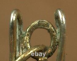 Superb Ancient Silver Pendant Massive Emaille Shrimp China