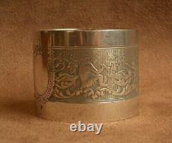 Superb Ancient Towel Round Silver Massif Rare Decor De Faunes