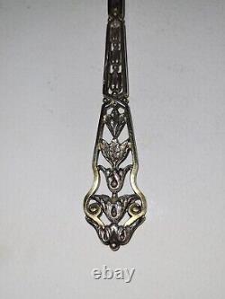 Superb And Old Spoon To Sprinkle Powdery In Solid Silver