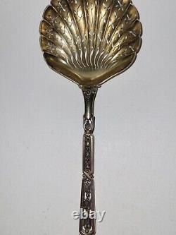 Superb And Old Spoon To Sprinkle Powdery In Solid Silver