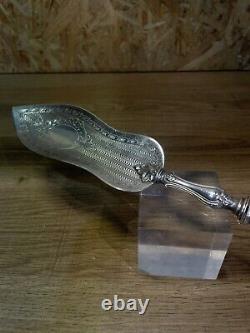 Superb Antique Fish Shovel, Xixth, Solid Silver, Minerva, Goldsmith Lj