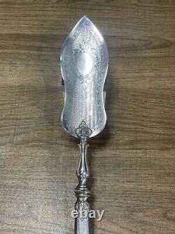 Superb Antique Fish Shovel, Xixth, Solid Silver, Minerva, Goldsmith Lj