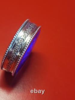 Superb Antique Solid Silver Enamelled Vermeil Pill Box