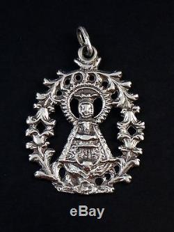 Superb Old Big Religious Medal In Sterling Silver Xviiith Century