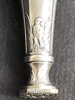 Superb Old Cachet Sceau With 2 Imperial Aigles In Massive Argent Edmond Molle