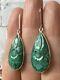 Superb Old Emerald Sculpted Emerald Buckets, Massive Silver, See