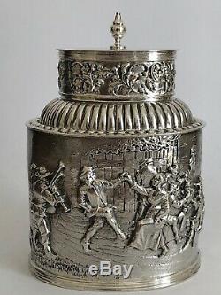 Superb Old Rare Box To The Silver Punches Lion Amsterdam Netherlands