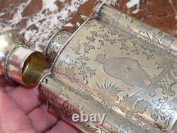 Superb Very Rare Old Solid Silver Tea Box Chinese Decor 19th