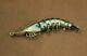 Superb Vintage Solid Silver Enameled Shrimp Pendant