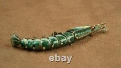 Superb Vintage Solid Silver Enameled Shrimp Pendant