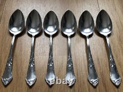 Superb rare 6 antique small Art Nouveau silver spoons Kaltenbach
