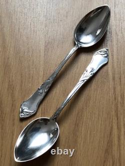 Superb rare 6 antique small Art Nouveau silver spoons Kaltenbach