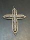 Translate This Title In English: Ancient Solid Silver Pendant 925 Art Nouveau Filigree Cross By A Designer