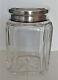 Translate This Title In English: "old Solid Silver Biscuit Jar Minerva And Crystal 1816gr Excellent Condition"