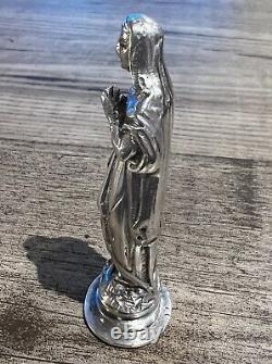 Translation: Rare antique solid silver seal stamp of the Holy Virgin Mary