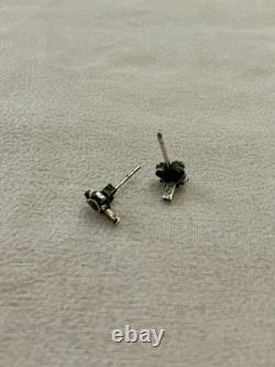 True Cross Sapphire, Solid Silver, Beautiful Antique Earrings