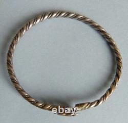Twisted solid silver bracelet, antique jewelry, 10.9 g silver bracelet, handmade