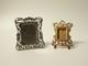 Two Antique Miniature Frames, Solid Silver And Gilt Copper, 20th Century