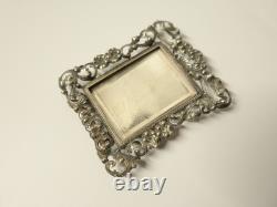 Two antique miniature frames, solid silver and gilt copper, 20th century