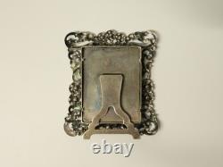 Two antique miniature frames, solid silver and gilt copper, 20th century
