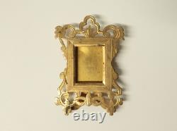 Two antique miniature frames, solid silver and gilt copper, 20th century