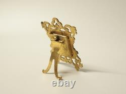 Two antique miniature frames, solid silver and gilt copper, 20th century
