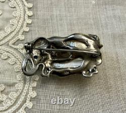 Unique Baroque Pearl, Silver, Gold, Rare Antique One-of-a-Kind Designer Brooch