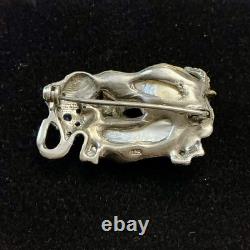 Unique Baroque Pearl, Silver, Gold, Rare Antique One-of-a-Kind Designer Brooch