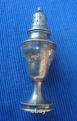 V56 Very Pretty Pair of Salt Cellars Solid Silver Wild Boar 77g Louis XVI Style Antique