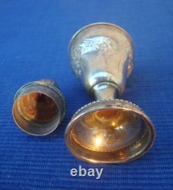 V56 Very Pretty Pair of Salt Cellars Solid Silver Wild Boar 77g Louis XVI Style Antique