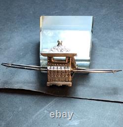 Very Ancient Solid Silver Palanquin China Stamped Underneath the Piece
